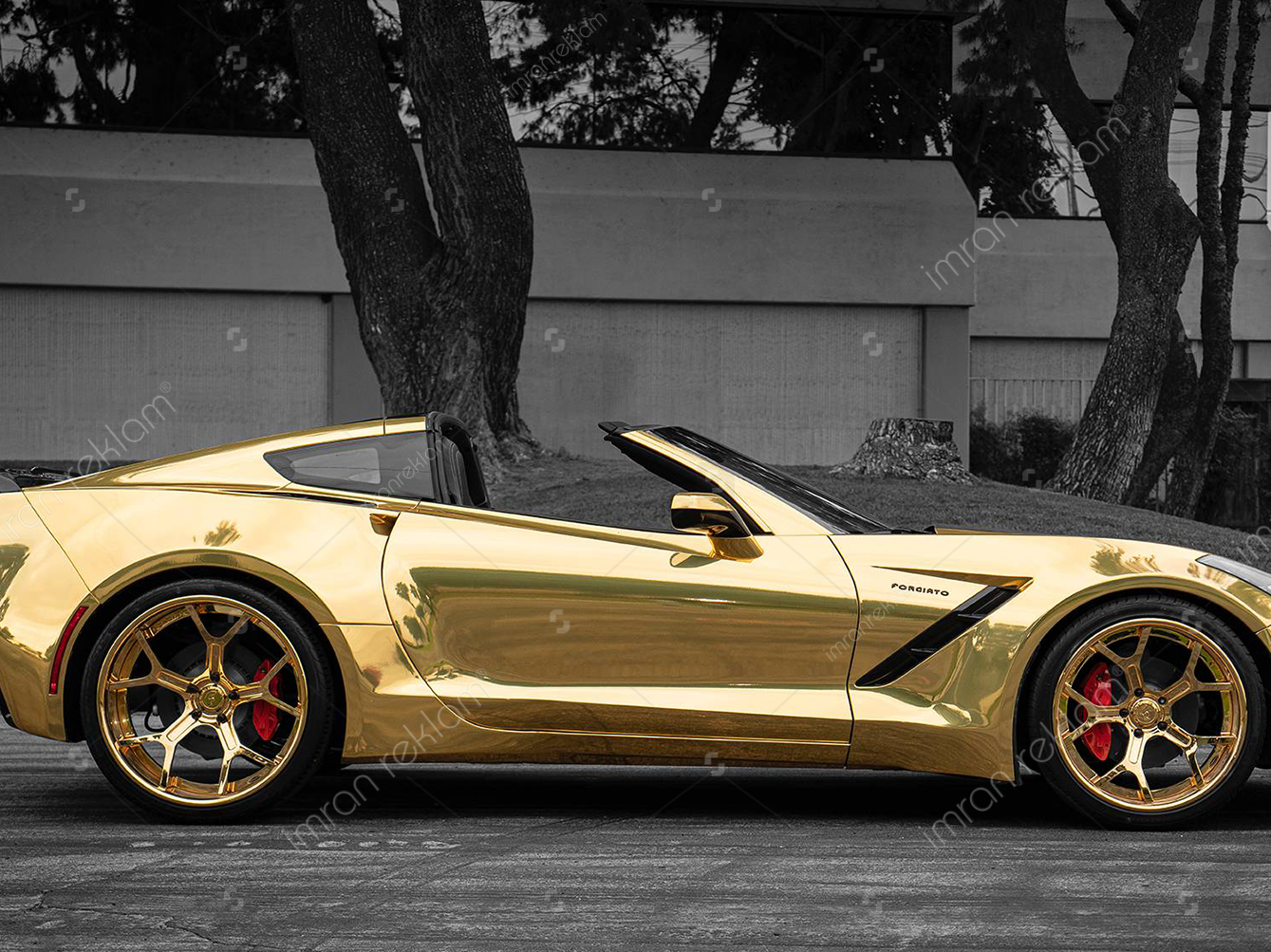 Chevrolet-Corvette-C8-Gold-Araç-Renk-Değişimi-Gorselleri