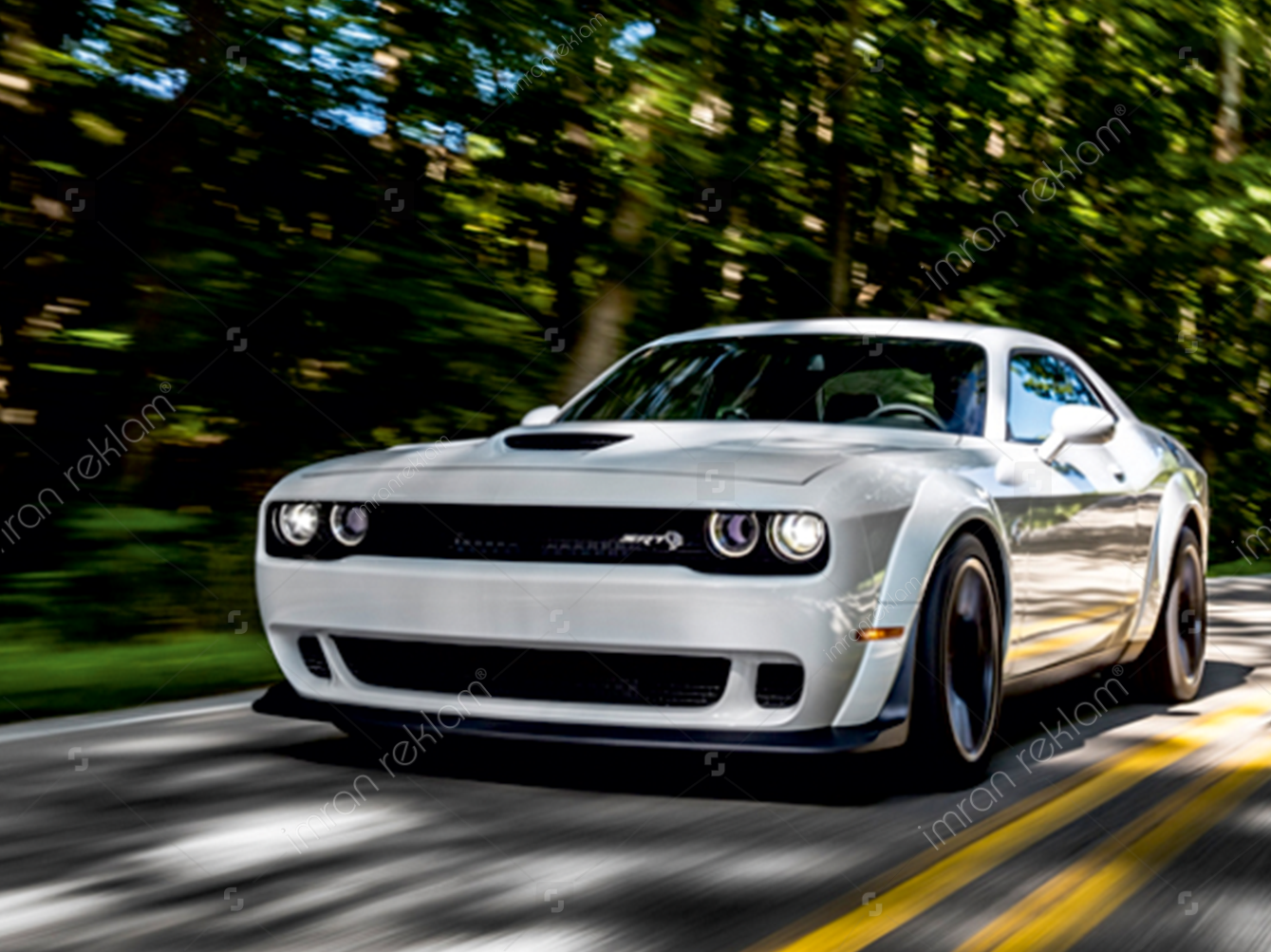 Dodge-Challenger-SRT-Hellcat-Beyaz-Araç-Renk-Değişimi-Örnekleri