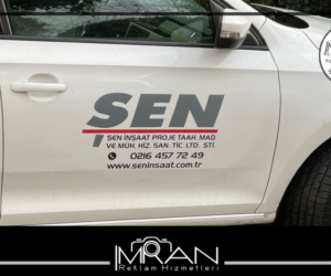 Şen İnşaat Araç Kapı Yazısı Baskes Uygulama