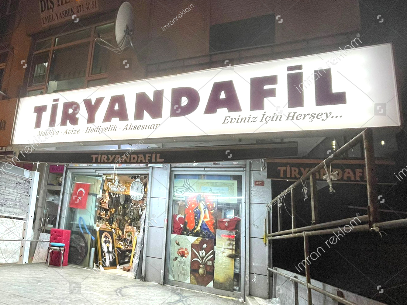 Işıklı Vinil Germe Tabela